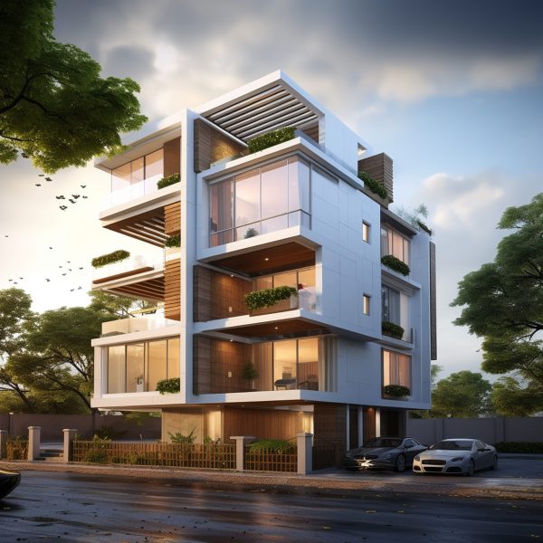 3d rendering house model